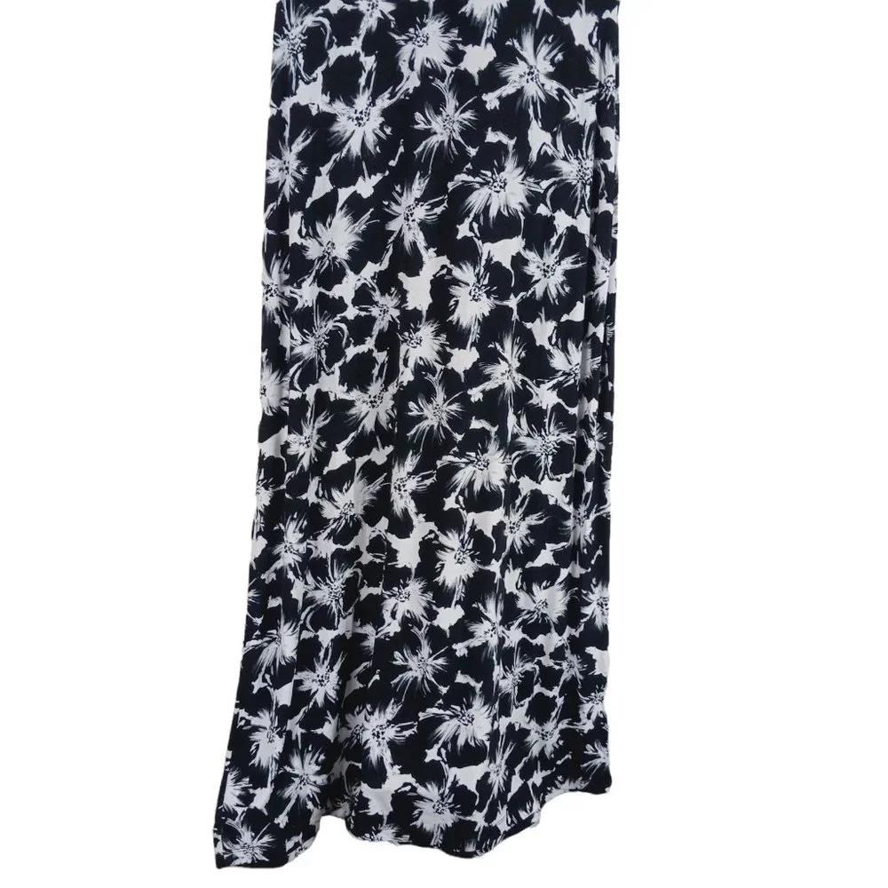 Apt 9 Womens Long Maxi Floral Dress Sleeveless Black White Size PM Petite Summer - Picture 9 of 9